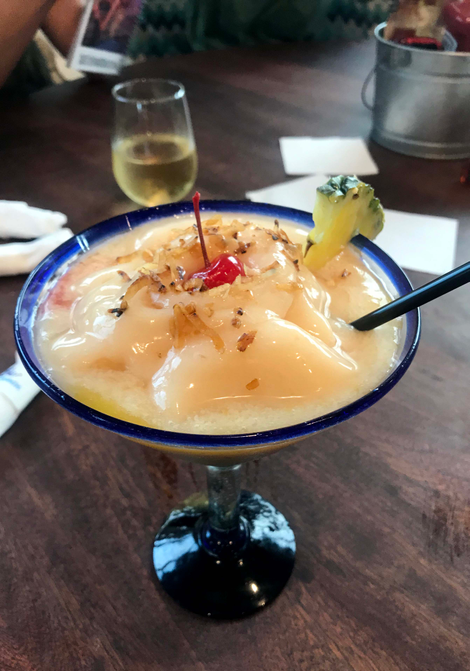 This daiquiri is three times the size of the dessert I ordered.